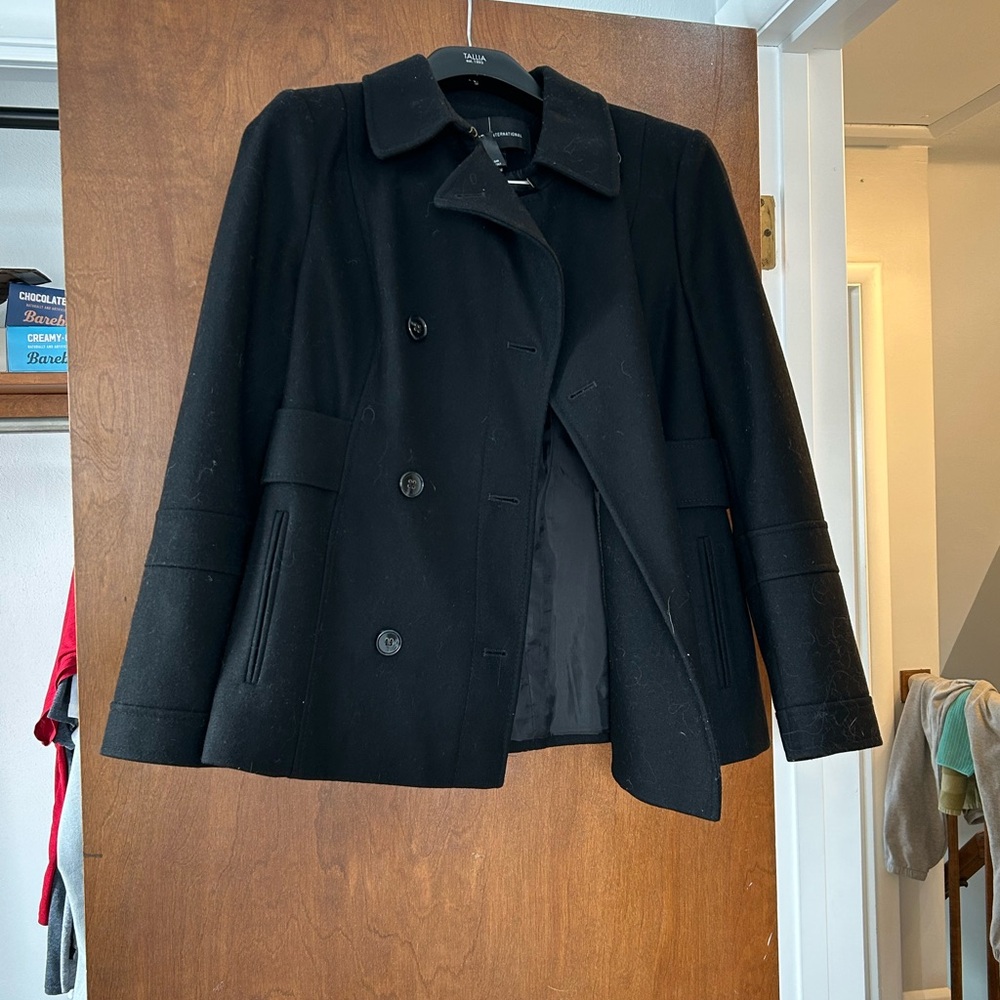 Classic Black Women's Peacoat